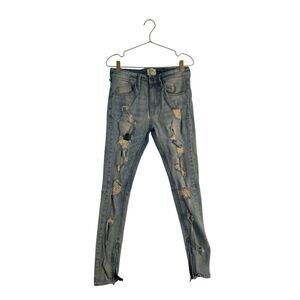 KDNK Skinny Jeans 30 Blue Distress Ripped Stacked‎  226